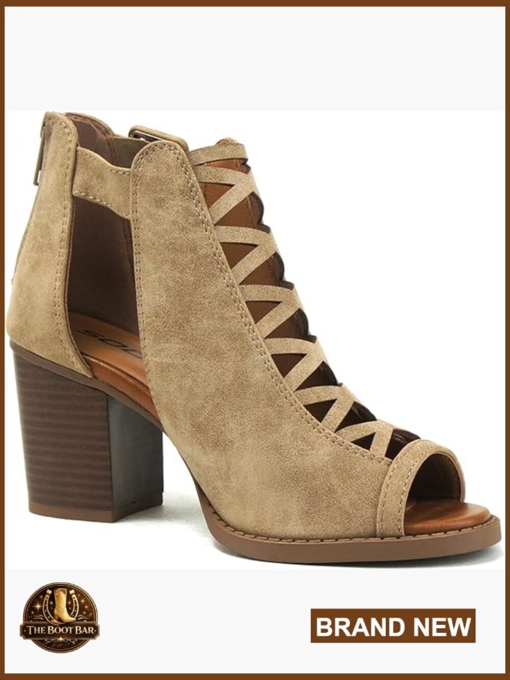 Open Toe Crisscross Strap Back Zipper High Heel Wedge Sandal Adjustable Ankle
